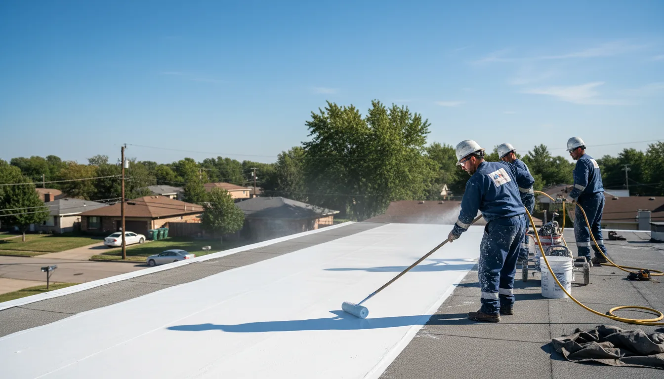 Commercial roof coating in Connerville, OK near me